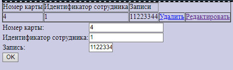 Просмотр и редактирование данных из БД «Дневник»